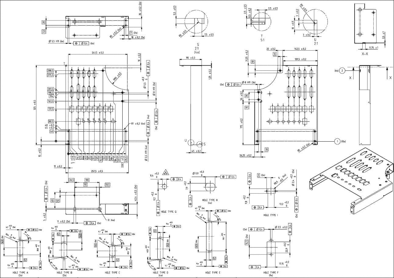 Technische Zeichnung der Automatisierungslösung